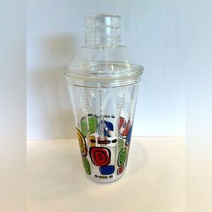 Starbucks Shaken Iced Tea Kit. 2008 Straw Stir Stick Pitcher Acrylic Retro Style